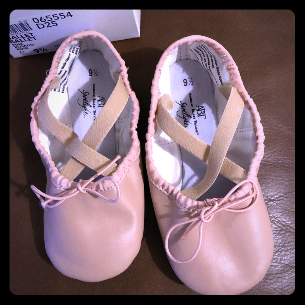 Ballet shoes leather 9.5 pinkish tone